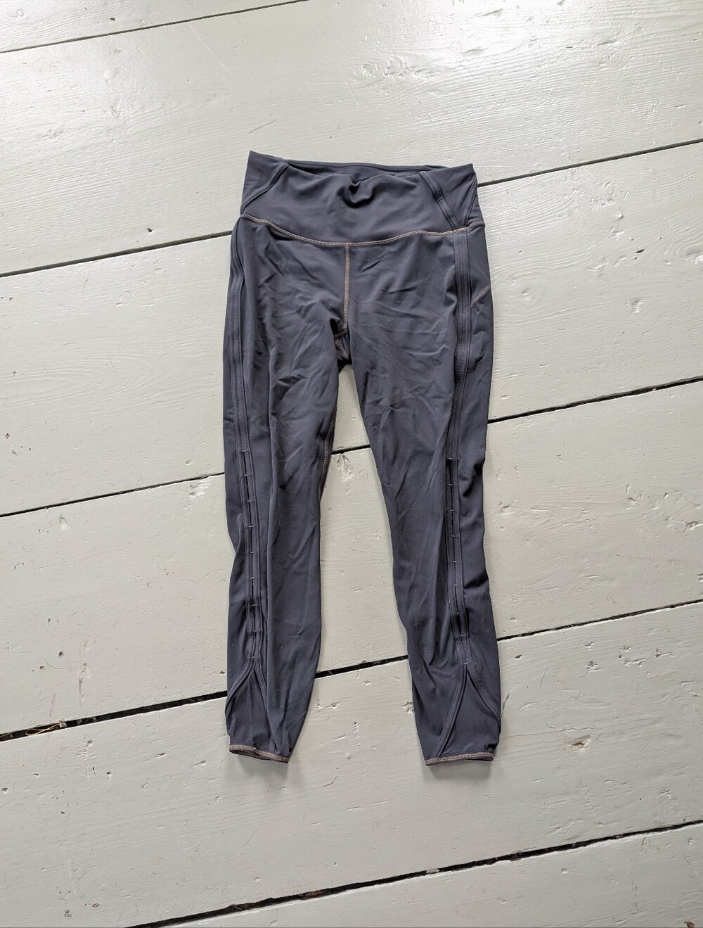 Athleta Black Performance Leggings with Contrast Stitching